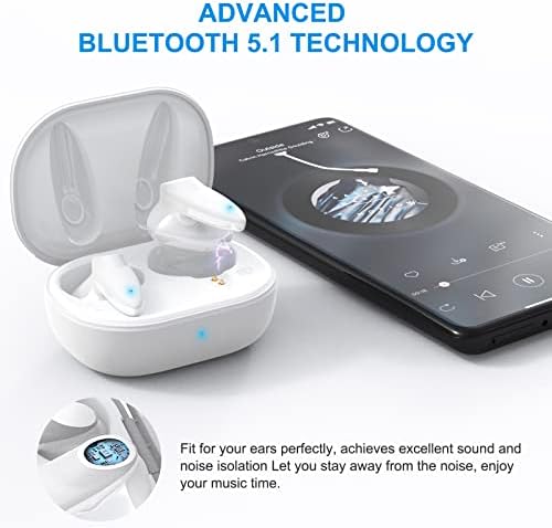 Сверхпрочный устойчив на удари калъф ACAGET за iPhone 13 Pro 6,1 и Безжични слушалки Bluetooth 5,1 за Android