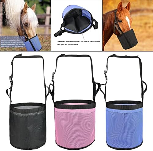 WXBDD Чанта за храна за коне, тежки окото чанта, изработена от PVC, ясла за сено, Трайни аксесоари за коне, Еластичен