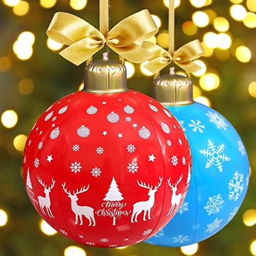 NEARTIME 24-Инчов Гигантски Коледен Надуваем Балон от PVC, Външно Украшение, Надувное Коледна Украса, Външна Декорация