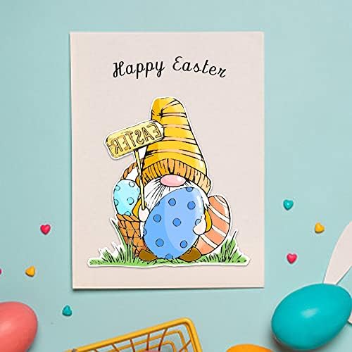 Hing Пролетта на Великденски Яйца с Надпис Гном Печати и Печати за направата на Картички, Печат за Рязане на Джуджетата