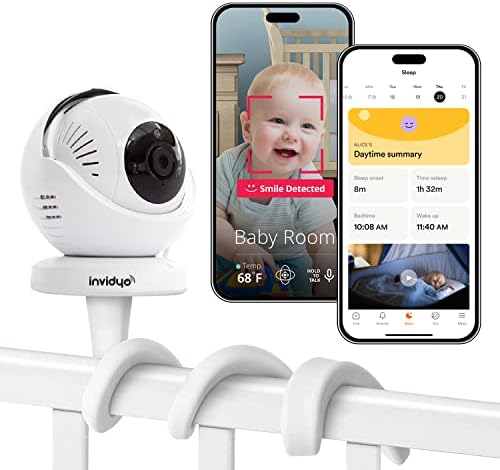 invidyo WiFi следи бебето с камера и аудио | Откриване на вик и сигнали за незнакомцах | Видео 1080P Full