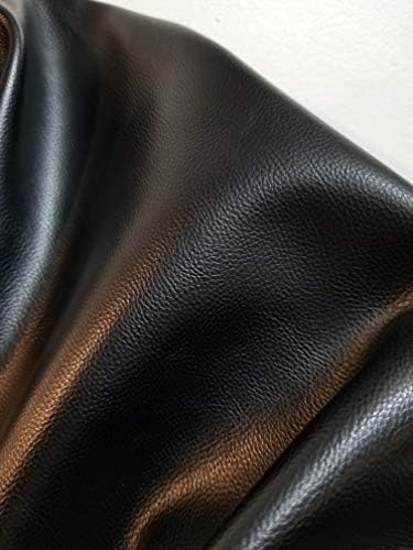 ЕСТЕСТВЕНА кожа | Черна Камешковая Мека изкуствена веганская кожа PU {Одобрен Пета за вегани} | 3 Ярд (дължина 108 см x