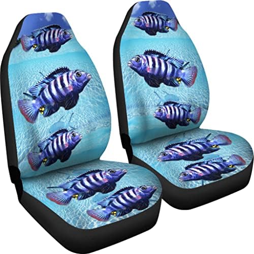 Калъфи за автомобилни седалки с принтом риба Афра цихлиди Универсални калъфи за автомобилни седалки - Калъфи