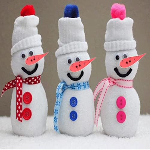 MARRTEUM Коледни Копчета с Моркови Носа, Украшение, Дървени Мини-Копчета, Украса за Шиене и бродерия със собствените си ръце,