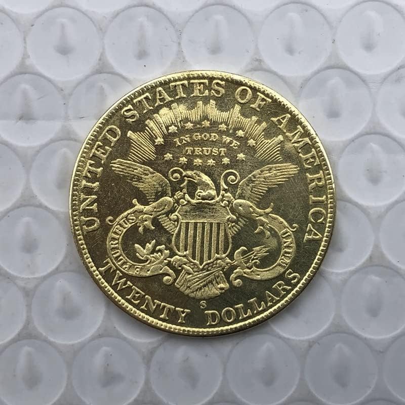 1891 S Версия на Американската 20 Златни Монети Латунная Антични Ръчна Чуждестранна Възпоменателна Монета 34 мм