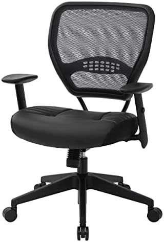 Кресло за мениджъри SPACE с професионална въздушна решетка, на тъмната облегалка и тапицирана седалка от