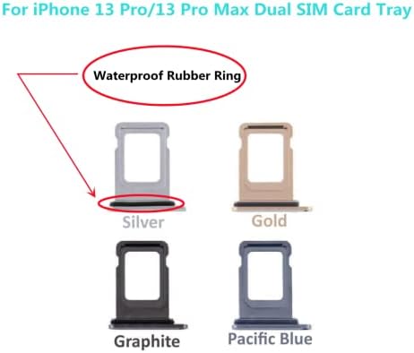 Разменени на притежателя на тавата за две СИМ-карти LNONLS за iPhone 13 Pro/13 Pro Max с непромокаем Гумен пръстен и се