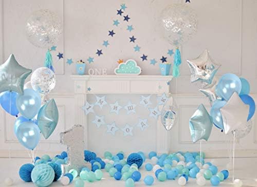 Съкровища, Дарени от Метални светло сини балони - Детски Сини балони, Пастельно-Сини балони 12 инча - Пастелни Латексови