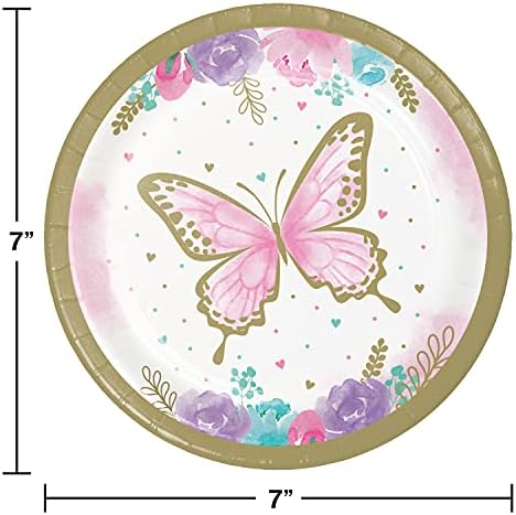 Десертни чинии Златна пеперуда, 8 карата