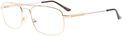 Eyekepper Мъжки Женски Титанов Очила за четене с паметта, Гъвкави Четци за моста на носа и Виска (Черен, + 3,50)
