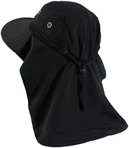 ZLXDP Летните слънчеви шапки UPF50 +, Дамски Мъжки Ежедневни шапка Boonie с лента за врата, Градинска риболовна панама