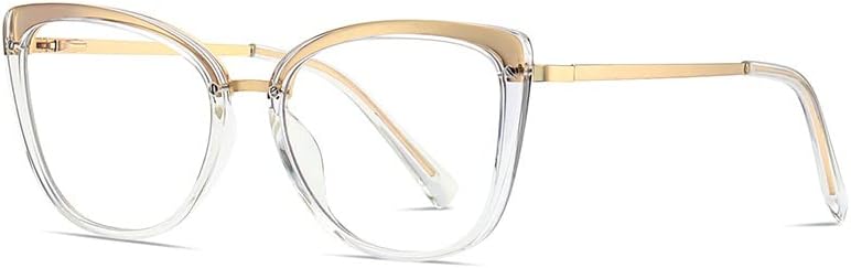 Очила за четене RESVIO за Жени и Мъже, Cat Eye, Ръчно изработени с Пружинным тръба на шарнирна Връзка, Прозрачни