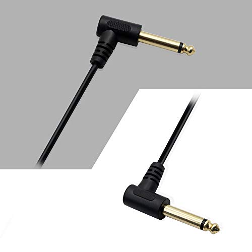 Китара кабел GINTOOYUN 1/4, 6,35 мм TS plug-6,35 мм TS plug-удължител на 90 градуса, за да Моно Аудио под прав ъгъл