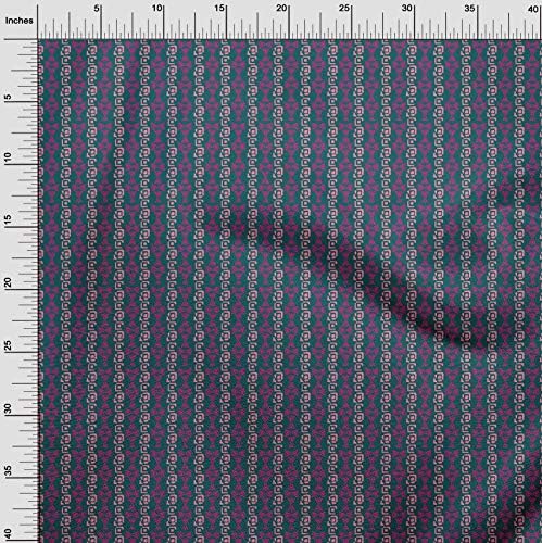 Плат за шиене от копринени шарени тъкани oneOone с геометричен принтом под формата на блокове, ширина 42 инча