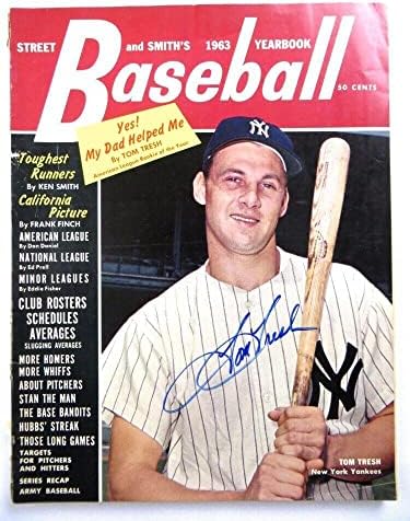 Това Треш Подписа Списание Street & Smith с Автограф от 1963 йорк Янкис JSA AH04496 - Списания MLB с автограф