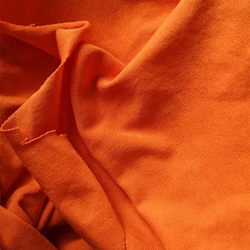 Оранжева тениска от еластична Ликра, Трикотажная Плат, Обикновен Памук Трико от Ликра, Плат за Бродерия от Yard, филтър за хоби,