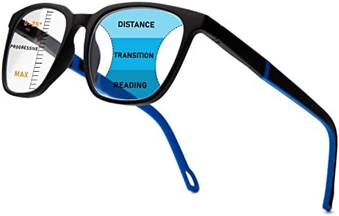 Jo Прогресивно многофокусные Очила за четене, за жени, Мъже бифокални сини светлинни Блокер на компютърни очила за четене