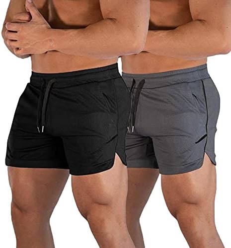 Мъжки Спортни Шорти за Бягане CEHT Леки Спортни къси Панталони за фитнес зала с Джобове с цип