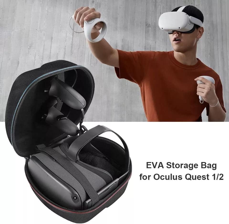 Пътна чанта за носене Oculus Quest 2 Quest VR Слушалки Сензорни Контролери Твърд Калъф EVA Калъф за съхранение
