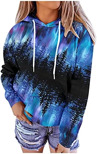 Дамски hoody с хубав модел, блузи в стил мозайка с цветен блок, ежедневна блуза с джобове, пуловер