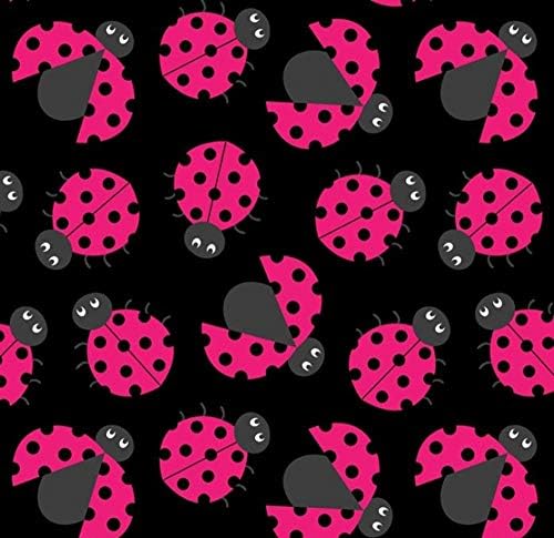 Пико Текстил Ladybugs Руното Плат цвят на Фуксия - 2 Ярд В стил Болт 6891