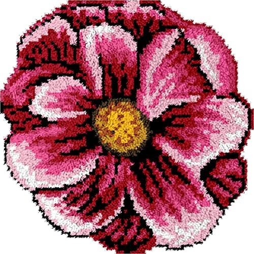Комплект за Бродерия с плетене на една Кука-Капаче във формата на Цвете, Роза, Бродерия, Копчета за Бродерия, Подложки
