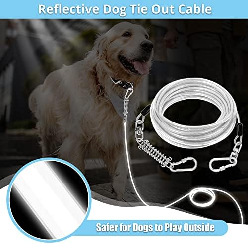 Кабел за свързване на кучета: Светоотражающая 10/15-подножието Сверхпрочная верига за кучета Отвън с ударопоглъщащ
