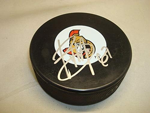 Бен Харпур подписа хокей шайба Отава Сенатърс с автограф от 1B - за Миене на НХЛ с автограф