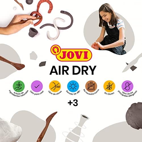 Jovi Air Dry - Паста за скулптура на открито Без фурна, Теракота цвят, Лесен за почистване, 1 кг (89)