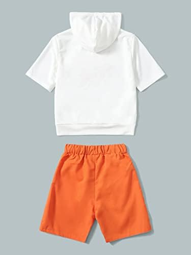 Комплект дрехи OYOANGLE за момчета от 2 теми, Ежедневни тениски с къс ръкав и Сладки Анимационни принтом и