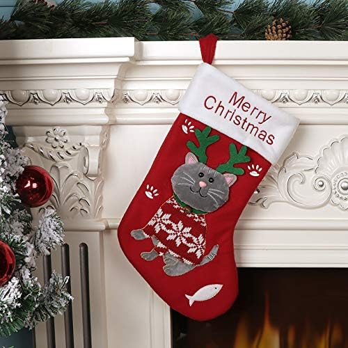 Коледен Декор Подарък Снежна Торба Чорапи Декор на Дома с Отглеждане Кученце Кэтти Начало Декор на Предната Веранда