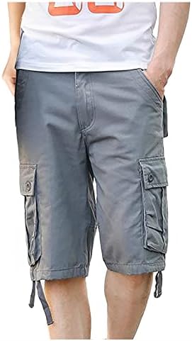 Мъжки къси Панталони-Карго, Улични Свободни Ежедневни Панталони, Обикновена къси Панталони с много Джобове, Мъжки
