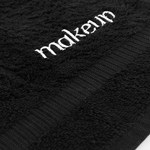 Комплект кърпи за отстраняване и почистване на грим Indulge Linen от турски памук, за Еднократна употреба (Черен,