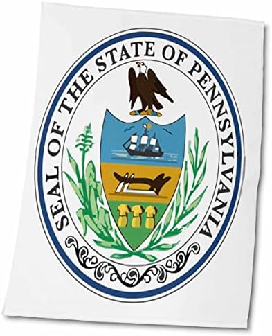 Знамена на щата 3dRose Florene - Държавен флаг Пенсилвания - Кърпи (twl-45074-1)