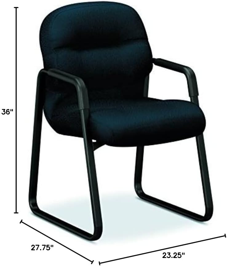 Стол ръководител на HON - Офис стол с висока облегалка серия Soft с възглавница, Вино (H2091)