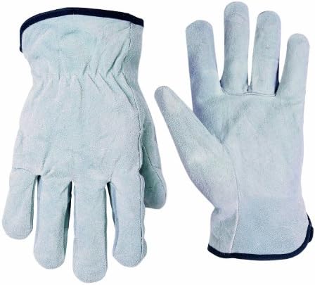 Ръкавици за шофьори на CLC Custom Leathercraft 2054M от Разрезной Телешка Кожа, Среден цвят, Бял