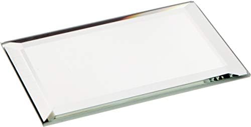 Правоъгълно огледало със скосен стъкло Plymor 3 мм, 2 x 3 инча (опаковка от 3 броя)
