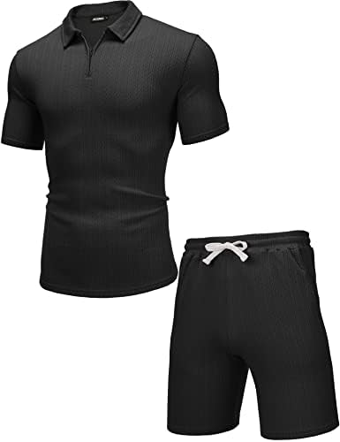 JoZorro Мъжки Ризи с къси ръкави и къси Панталони, Комплект, Спортен Костюм, Модни и Ежедневни Летни Дрехи от 2 Теми