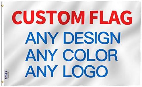 Знамена, банери Anley Custom Знаме с размери 1х1,5 фута по поръчка - Персонализирайте Отпечатване на собствено лого / дизайн
