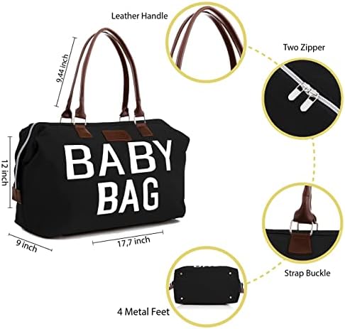 Чанта-тоут за памперси CHQEL, Чанта за майката в болницата и за бременни с чанта Мама съкровища, Пътна Чанта с Голям