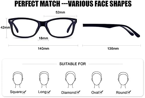 DANAMY Blue Light Blocking Glasses за мъже и Жени - Очила за четене на компютър | Фалшиви очила от главоболие, Квадратни