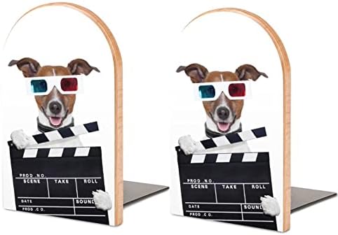 3D Очила ТВ Филм Кучето Малки Дървени Поставки За Книги Подкрепа Нескользящие Тежки Рафтове Поставка за Книги за Офис у Дома