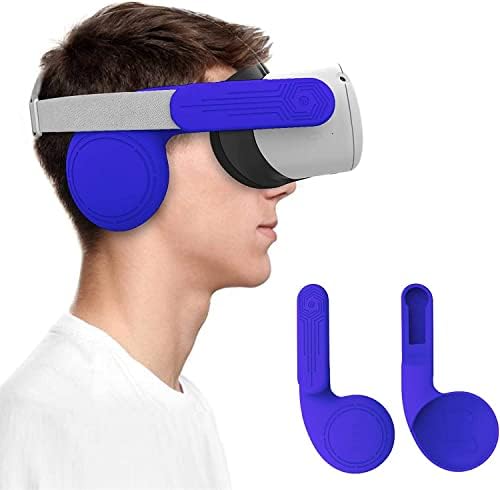 Силиконови втулки MISETA за виртуална слушалки Oculus Quest 2, улучшающее сонди разтвор за аксесоари Oculus Quest (Цвят: синьо)