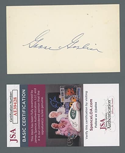 Автоматична Индексная картичка с подпис Гъска Гослина със сертификат за JSA - MLB Cut Signatures