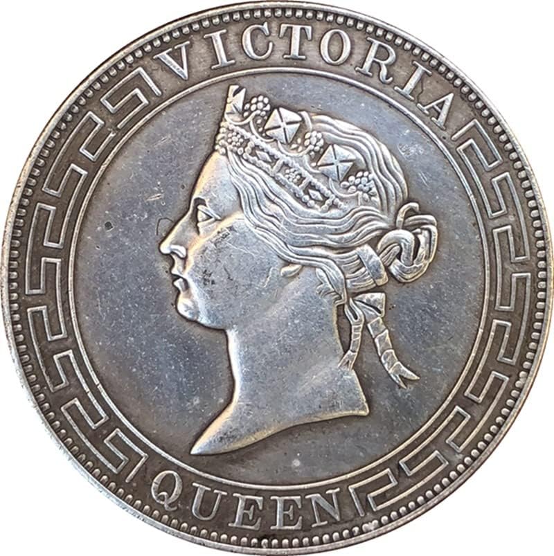 Древни монети Античен Сребърен долар 1867 хонг конг Модел от Сребро един Два Колекция от Ръчно изработени изделия