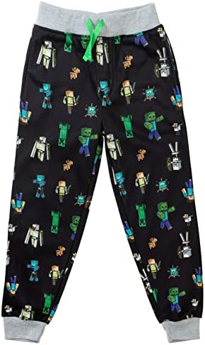Майнкрафт Mobs Крипер Стив Алекс 2 Опаковки Флисовых Панталони за джогинг от Малко дете до Голям Дете