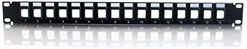 16-Port комутираща панел C2G - Е, трапецеидальная панел 1U за кабели Ethernet - Работи с почти всички разъемным