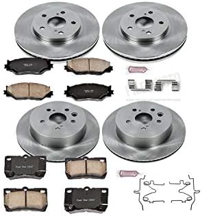 Комплект за подмяна на предните и задните спирачки Power Stop KOE5937 Autospecialty-Спирачни дискове OE и Керамични