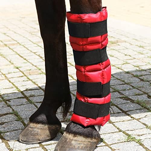 Harrison Howard Ice Boot for Horse Охлаждаща Гел опаковка за Увиване на краката, за Лечение на Травма на прасеца,