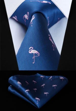 Комплект мъжки Вратовръзки HISDERN, Колекция от 5 бр., Вратовръзка и Квадратен Джоб, Официални Делови Връзки, Подарък